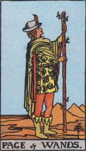Page of Wands from the Smith Waite Tarot