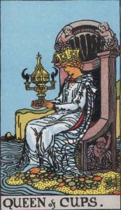 Queen of Cups from the Rider Waite Smith Tarot