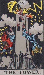 #16 The Tower from the Rider Waite Smith Tarot
