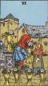 Six of Cups from the Rider Waite Smith Tarot