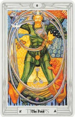 #0 The Fool, Thoth Tarot by Frieda Harris and Aleister Crowley