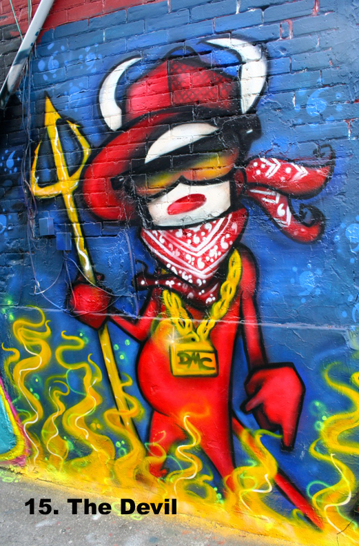 #15 the devil - toronto graffiti tarot (wip)