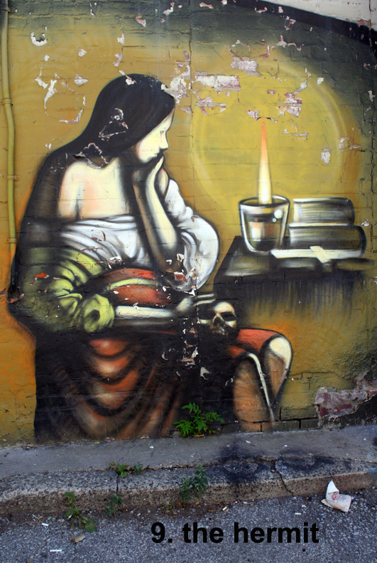 #9 The Hermit - Toronto Graffiti Tarot (WIP)