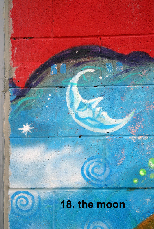 #18 The Moon - Toronto Graffiti Tarot (WIP)