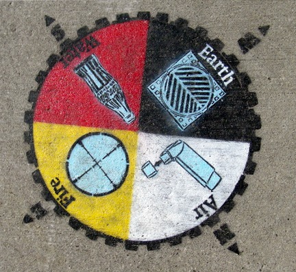 the four elements - toronto graffiti tarot