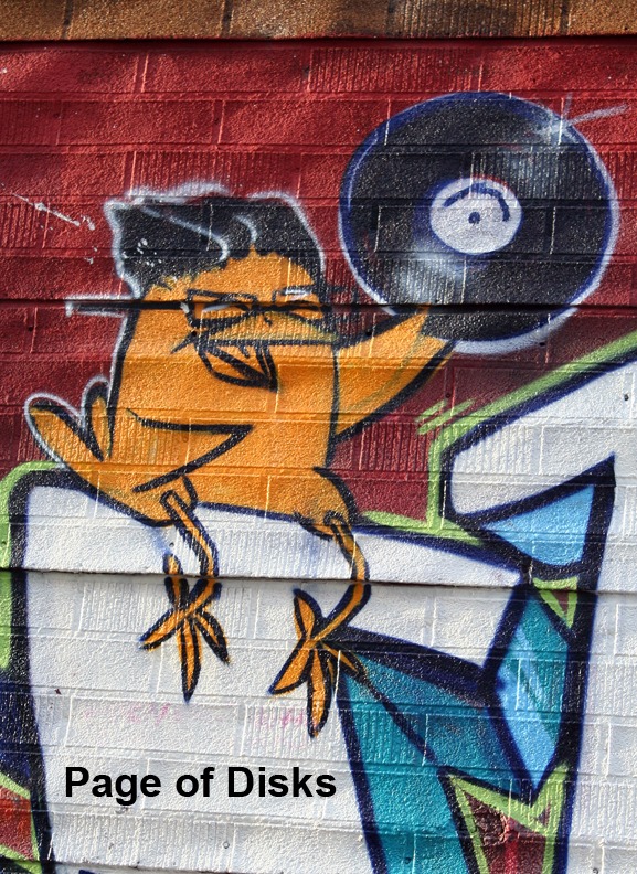 Page of Disks - Toronto Graffiti Tarot
