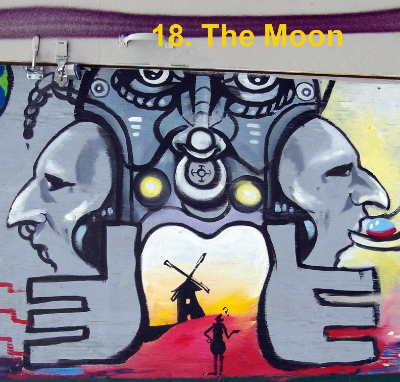 #18 The Moon - Toronto Graffiti Tarot