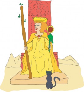 Queen of Wands from Georgie's Tarot