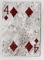 Four of Diamonds from Mean Jean's Found Deck