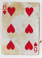 Six of Hearts from Mean Jean's Found Deck