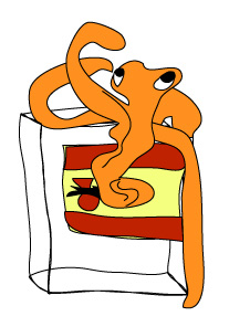 Paul the Psychic Octopus drawn by Georgianna Boehnke