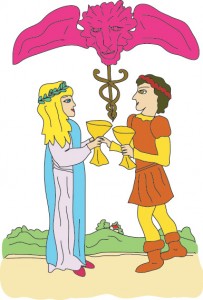 Two of Cups from Georgie's Tarot