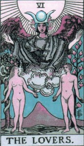 high priestess as the lovers' angel