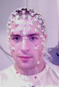 Douglas Myers getting an EEG