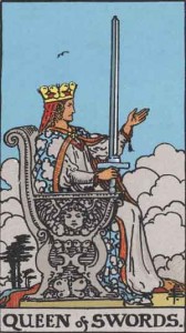 Queen of Swords from the Rider Waite Smith tarot