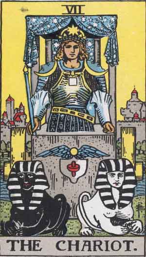#7 The Chariot from the Rider Waite Smith Tarot