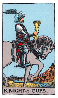 Knight of Cups from the Smith Waite Tarot
