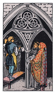 3 of Pentacles from the Smith Waite Tarot