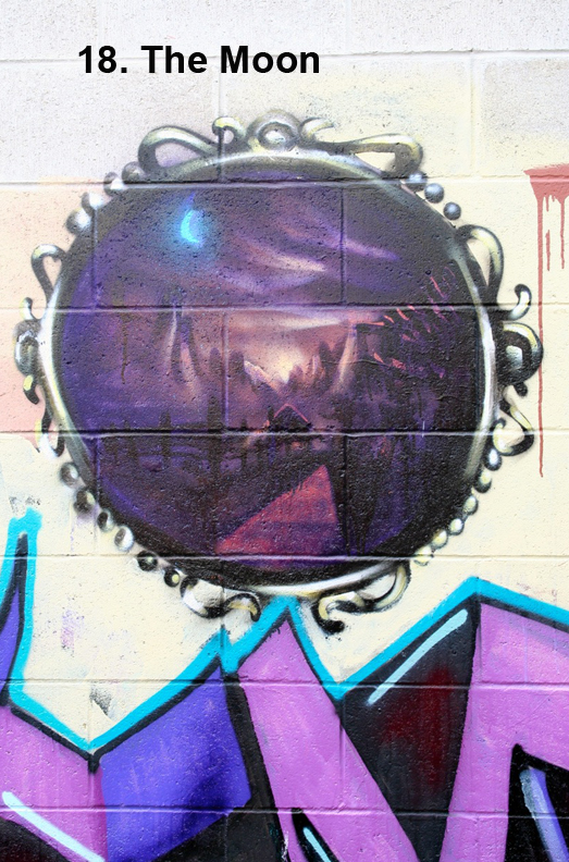 #18 The Moon - toronto graffiti tarot