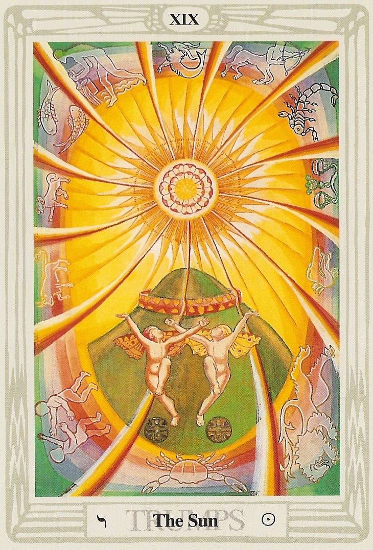 #19 The Sun - Thoth Tarot by Aleister Crowley and Lady Frieda Harris
