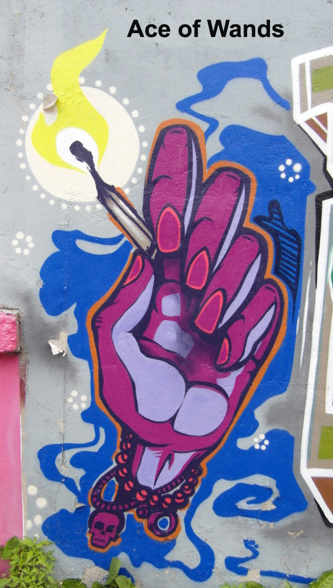Ace o fWands - Toronto Graffiti Tarot