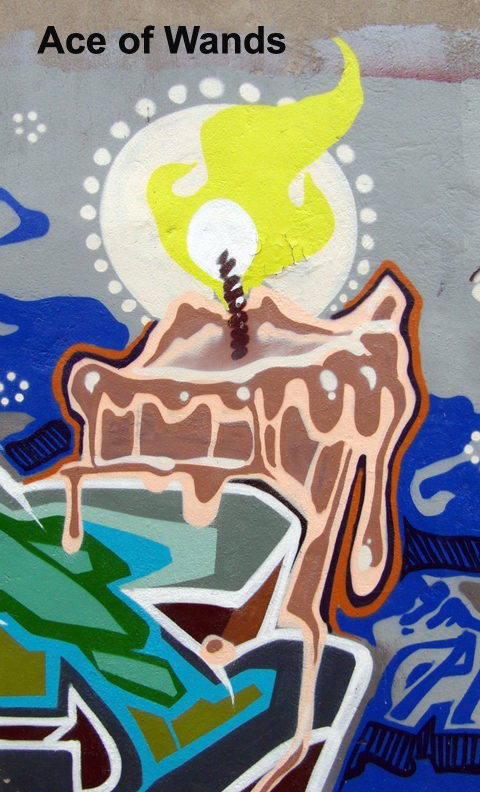 Ace of Wands - Toronto Graffiti Tarot WIP